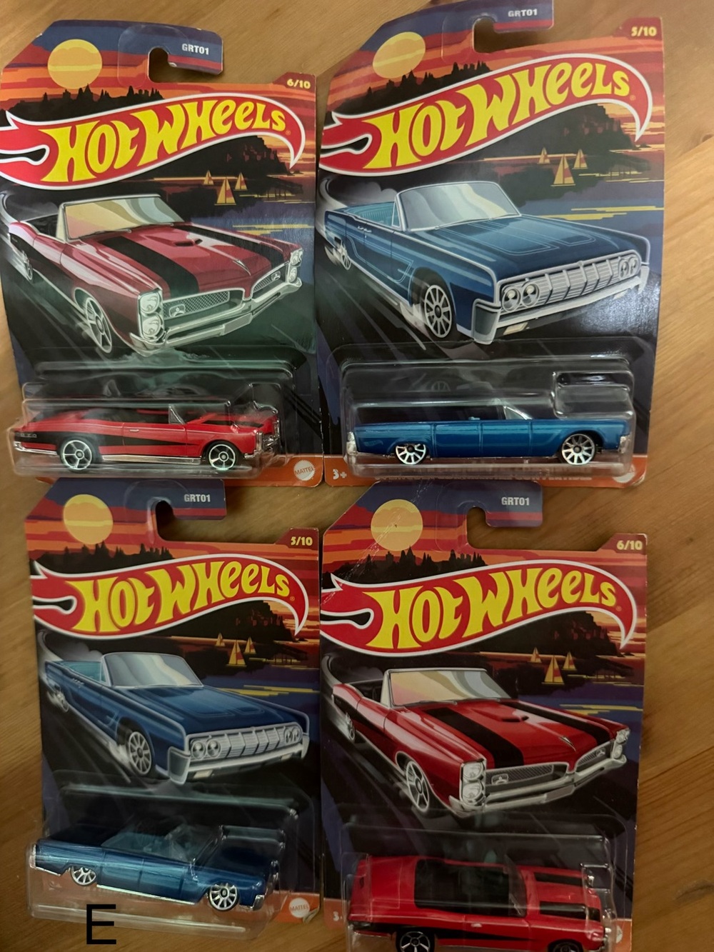 Hot Wheels Classic Muscle Car Toy - Red and Blue Assortment collection